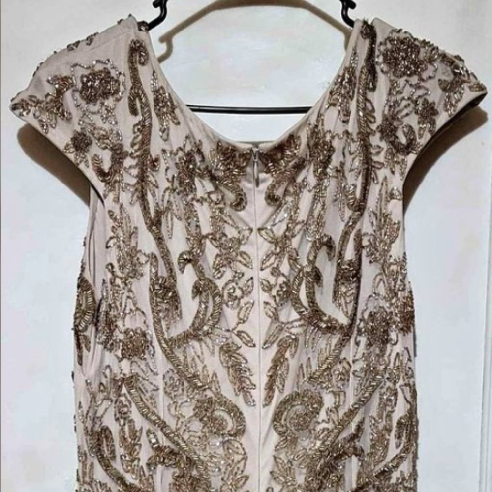 Theia Cap Sleeve Ball Gown Size 16